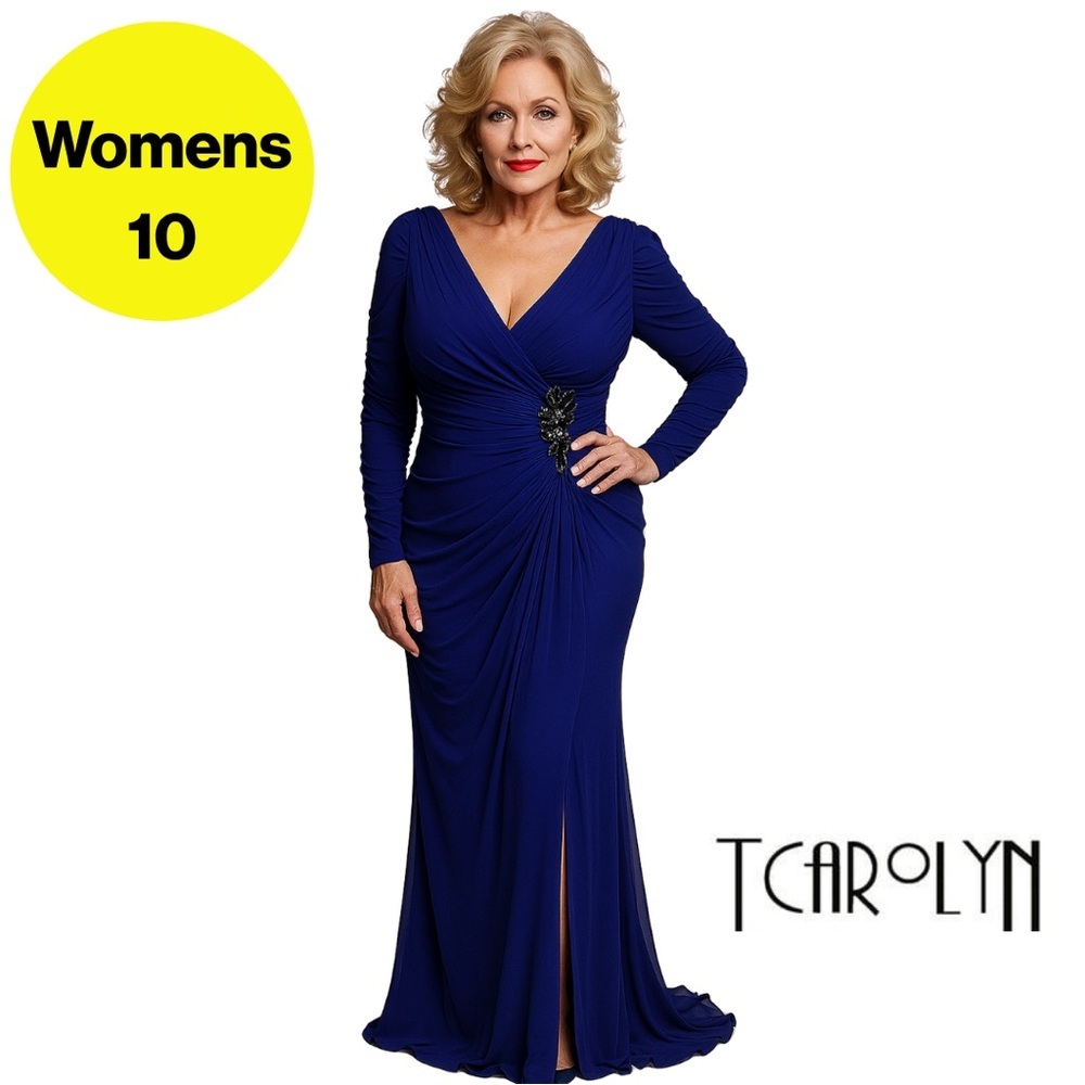 T.CAROLYN 👑 Majestic Floor-Length Formal Dress 💙 (Size 10)